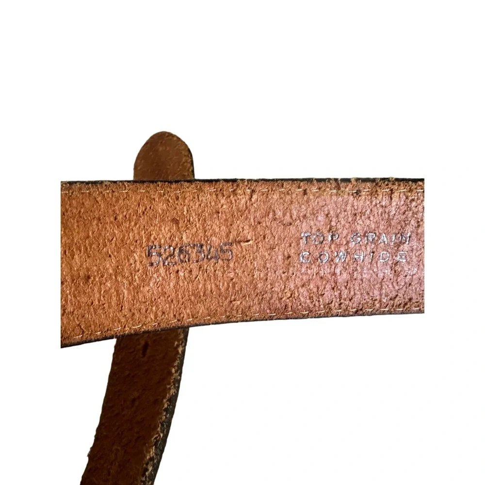 Belt Black Top Grain Cowhide Leather Basketweave Western Made in USA‎ 38
